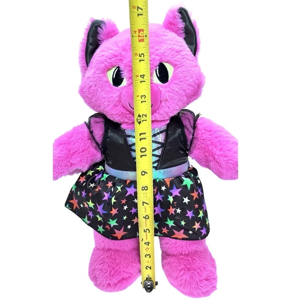 Build-A-Bear Midnight Glow Kitty Plush Pink Stuffed Animal Toy Cat BAB